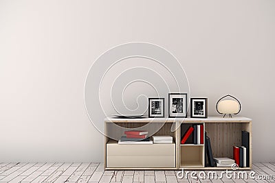 Light interior with decor items Stock Photo