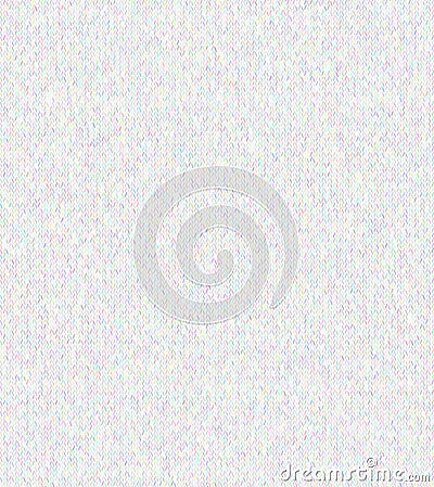 Light knitted pattern on white background Vector Illustration