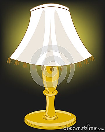 Light from lamp Vector Illustration