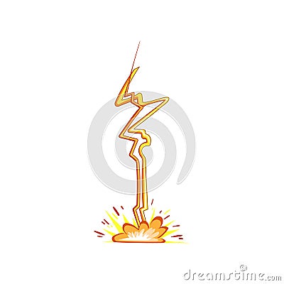 light lightning effect cartoon vector illustration Vector Illustration