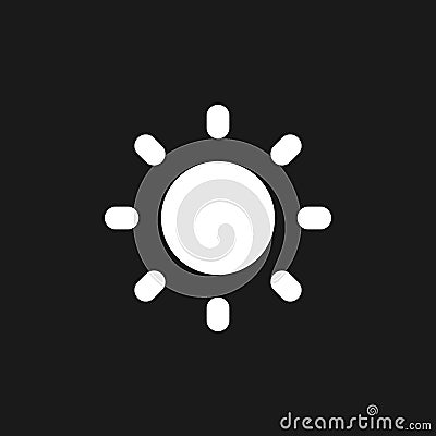 Light mode dark mode glyph ui icon Vector Illustration