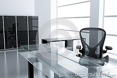 Light modern cubicle Stock Photo