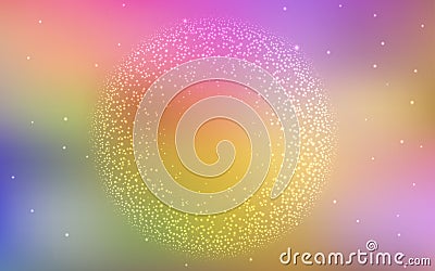 Light Multicolor vector layout with cosmic stars. Vector Illustration