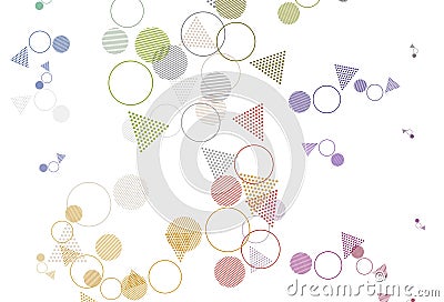Light Multicolor vector texture with triangular style with circles Vector Illustration