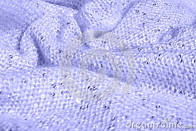 Light nude violet soft, fluffy, light blanket with shiny sequins Stock Photo