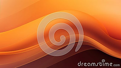 Light Orange abstract line and wave gradient background, Generative Ai Stock Photo