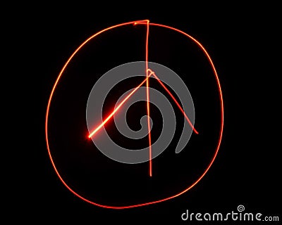Light Painted Peace Sign Stock Photo