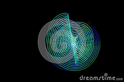 Light painting. Abstract, futuristic, colorful long exposure, bl Stock Photo