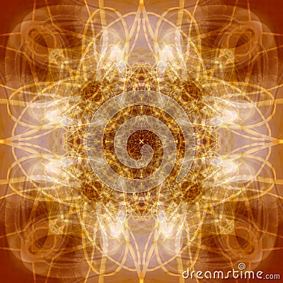 Light Painting Farmony Gold Diamond Pattern Meditation Healing Soul Mind Heart Stock Photo