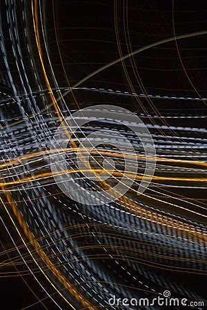 Light Painting Trails with Long Exposure on Digital Camera Stock Photo