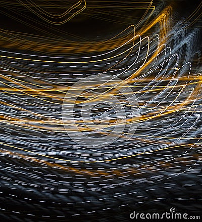 Light Painting Trails with Long Exposure on Digital Camera Stock Photo