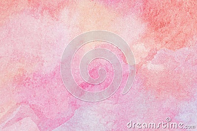 Light Pink abstract illustration background with dots and drips. watercolor paper texture image Cartoon Illustration