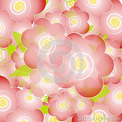 Light Pink Flower Blossoms Background Stock Photo