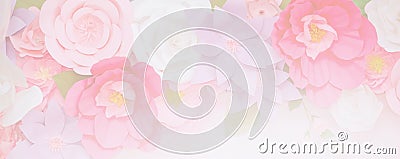 Light pink flowers in soft color Stock Photo