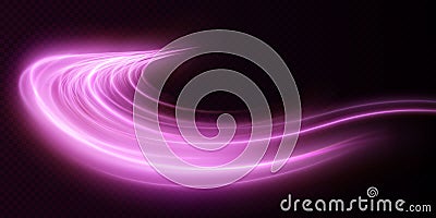 Light pink Twirl. Curve light effect of pink line. Luminous pink circle. PNG Light pink pedistal, podium, platform Vector Illustration