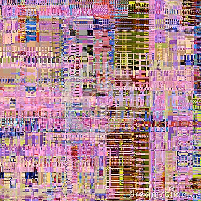 light pink unique glitch textured signal abstract abstract pixel glitch error Stock Photo