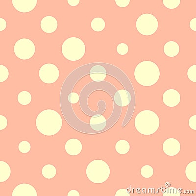 Light polka dots on a pink background, seamless pattern Stock Photo