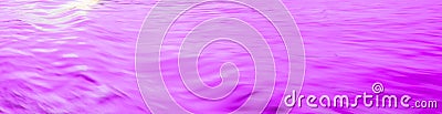 Light purple reflection on river wave ripples surface. Abstract, tranquility,romance Stock Photo
