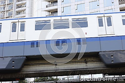 Light rail train Stock Photo