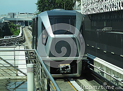 Light rail train In Singapore Stock Photo