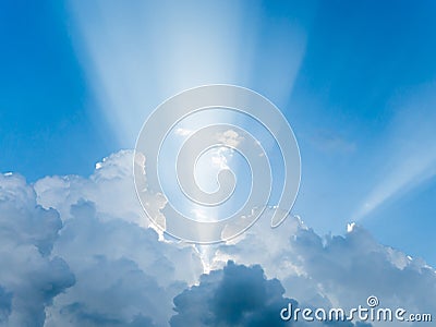 Light rays shine Stock Photo