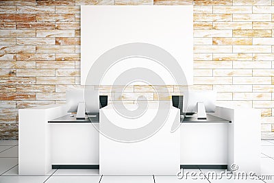 Light reception desk Stock Photo