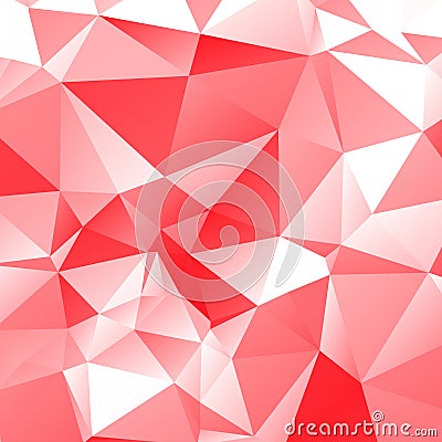 Light red polygonal illustration consist of triangles. Triangular design for your business. Creative geometric background in Orig Vector Illustration