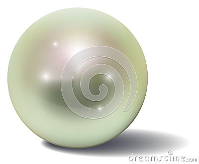 Light round gem. Luxury orb. Shiny pearl Vector Illustration