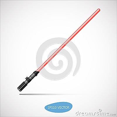 Light Saber - Futuristic Energy Weapon. Isolated Vector Illustration Vector Illustration