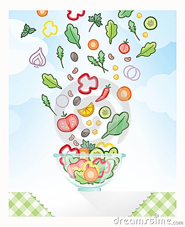Light salad Vector Illustration