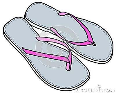 Light sandals Vector Illustration