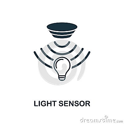 Light Sensor icon. Monochrome style design from sensors icon collection. UI and UX. Pixel perfect light sensor icon. For web desig Stock Photo