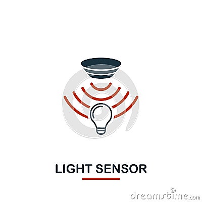 Light Sensor icon from sensors icons collection. Creative two colors design symbol light sensor icon. Web design, apps Vector Illustration