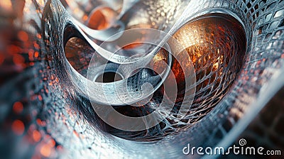 light and shadow art, pushing the limits of modern abstract art by exploring light and shadow with intricate patterns Stock Photo