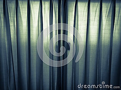 Light shines through curtains Stock Photo