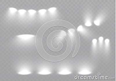 The light shines from the lamp.Abstract special effect element design. Shine ray Vector Illustration