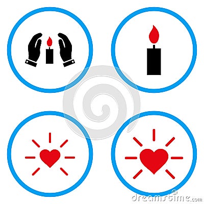 Light Source Rounded Vector Icons Vector Illustration