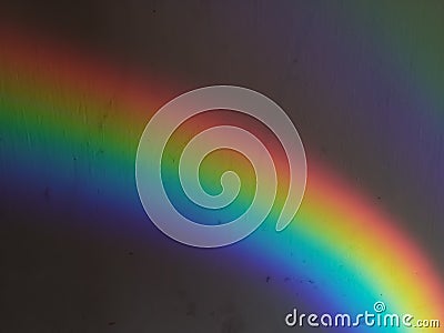 Light sprectrum - spectrum image of light on the wall Stock Photo