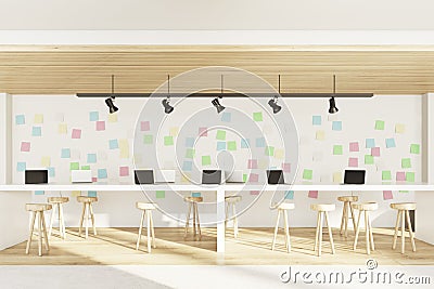 Light sticky note office, side Stock Photo