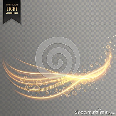 Light streak with shimmer effect Vector Illustration