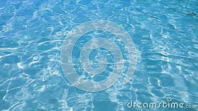 Light sunlight through crystal clear fresh blue water reflection background Stock Photo