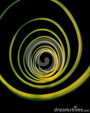 Light swirls on a black background, abstract Stock Photo