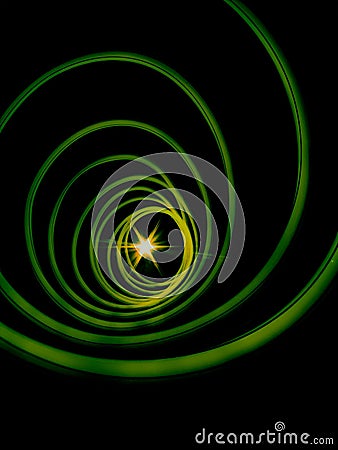 Light swirls on a black background, abstract Stock Photo