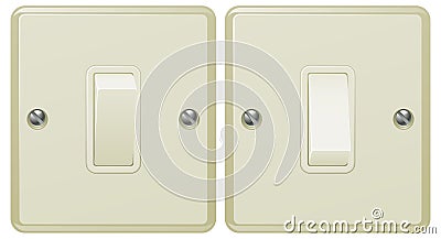 Light switch illustration Vector Illustration