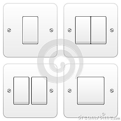 Light Switch Set Vector Illustration