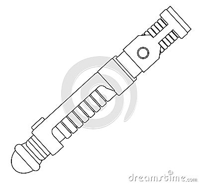 Light Sword Sketch Vector Illustration