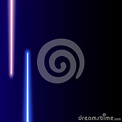 Light swords on Space Background. Vector illustration. Lightsaber on The Night Sky. Vector Illustration