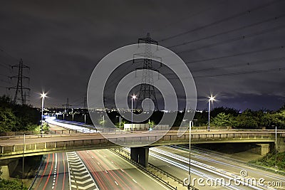 Light trails Stock Photo