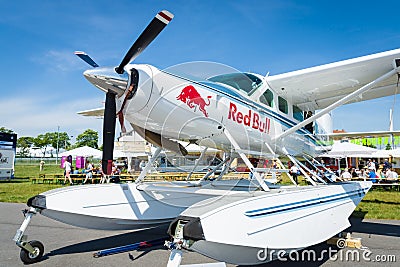 Light transport turboprop Cessna 208 Caravan Amphibian. Editorial Stock Photo