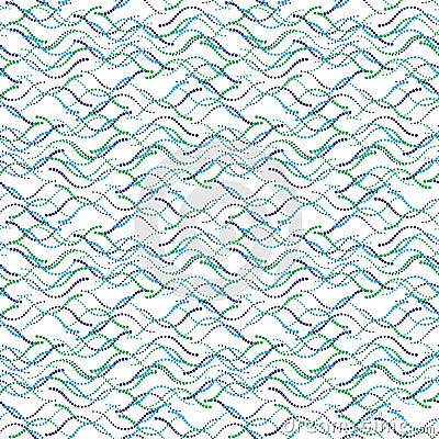 Light water waves seamless vector pattern Vector Illustration